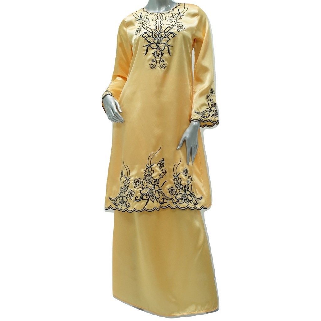 First Lady Embroidered Satin Baju Kurung XL 3XL First Lady Embroidered Satin Baju Kurung XL 3XL