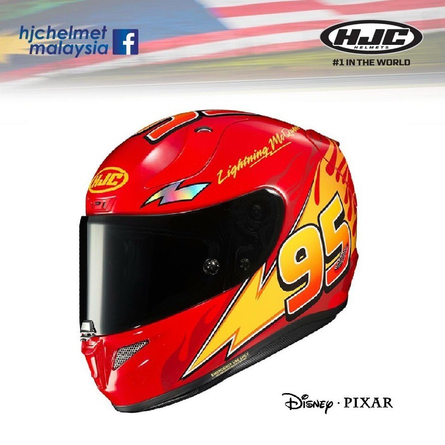 FULL FACE HJC RPHA 11 Helmet Lighting McQueen [DISNEY PIXAR LICENSED