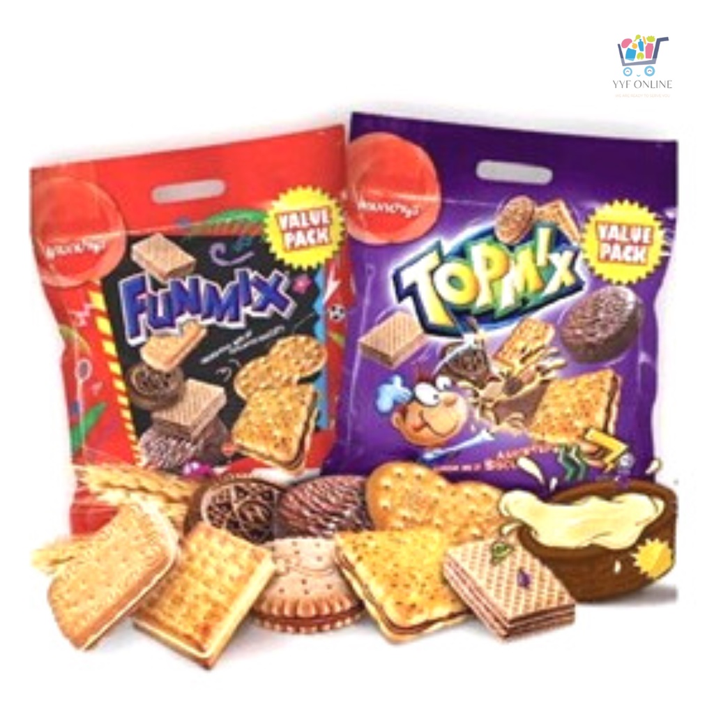 Munchy FUNMIX & TOPMIX Assorted Biscuit Value Pack(500g) | Shopee Malaysia