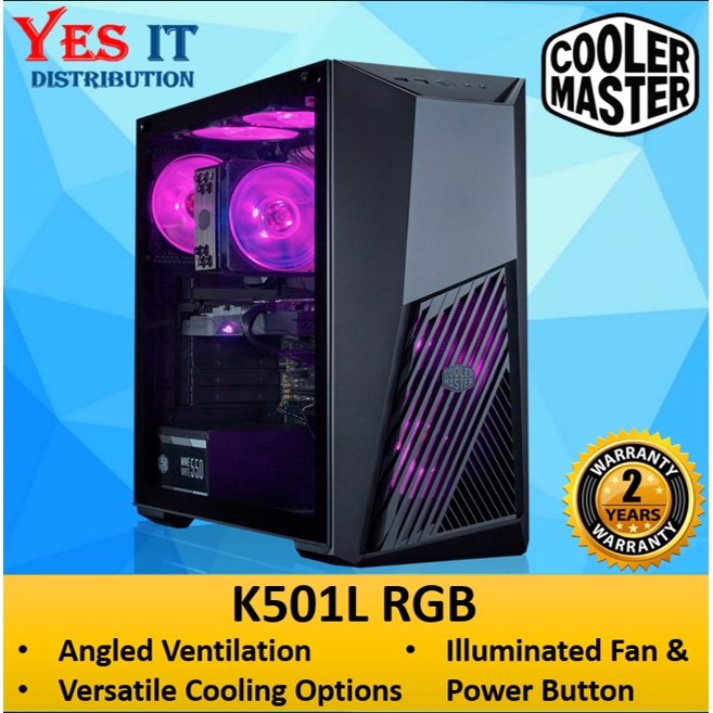 COOLER MASTER MASTERBOX K501L RGB / K501L ARGB MID TOWER PC DESKTOP ...