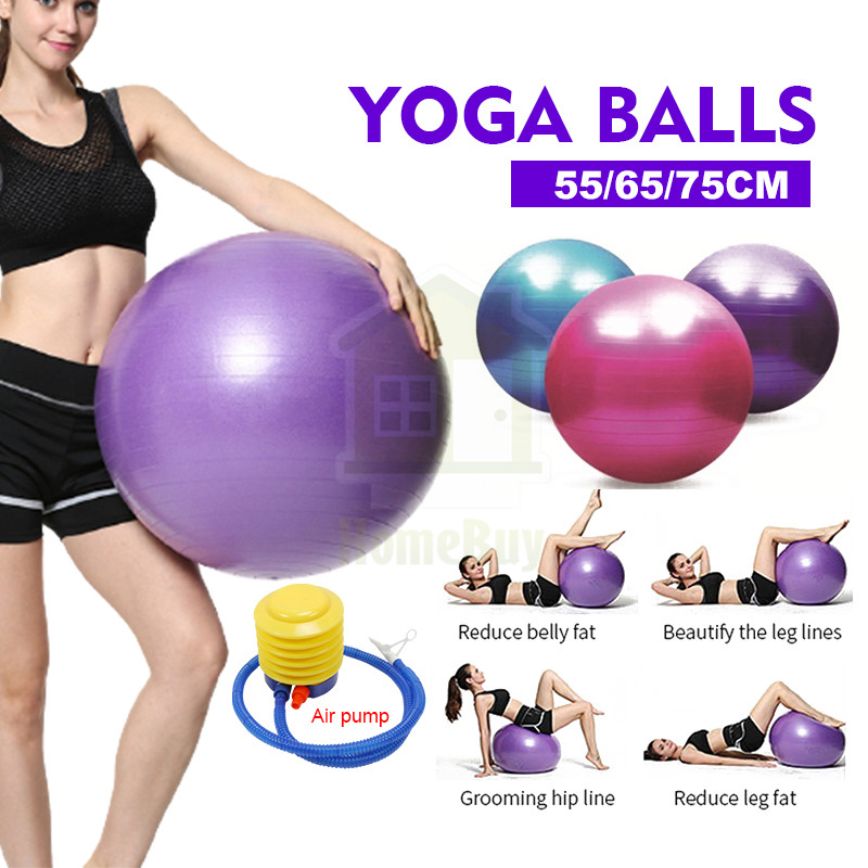 Sports Yoga Balls With Air Pump Bola Pilates Fitness Gym Balance
