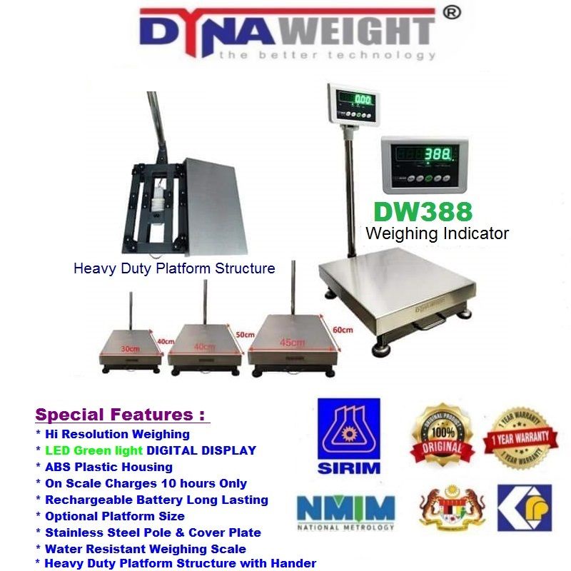 Dynaweight Kg Kg Timbang Electronic Platform Scale Dw