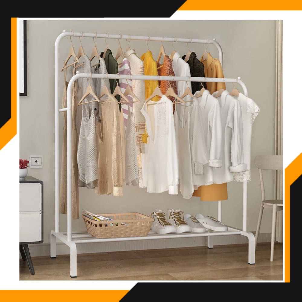 Single Double Pole Strong Steel Structure Laundry Rack Cloth Clothes ...