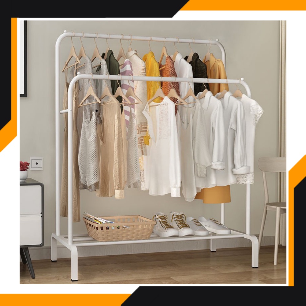 Single Double Pole Strong Steel Structure Laundry Rack Cloth Clothes ...