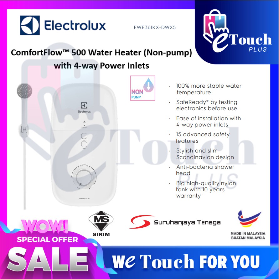 Electrolux Comfortflow Non-Pump Water Heater EWE361KX-DWX5
