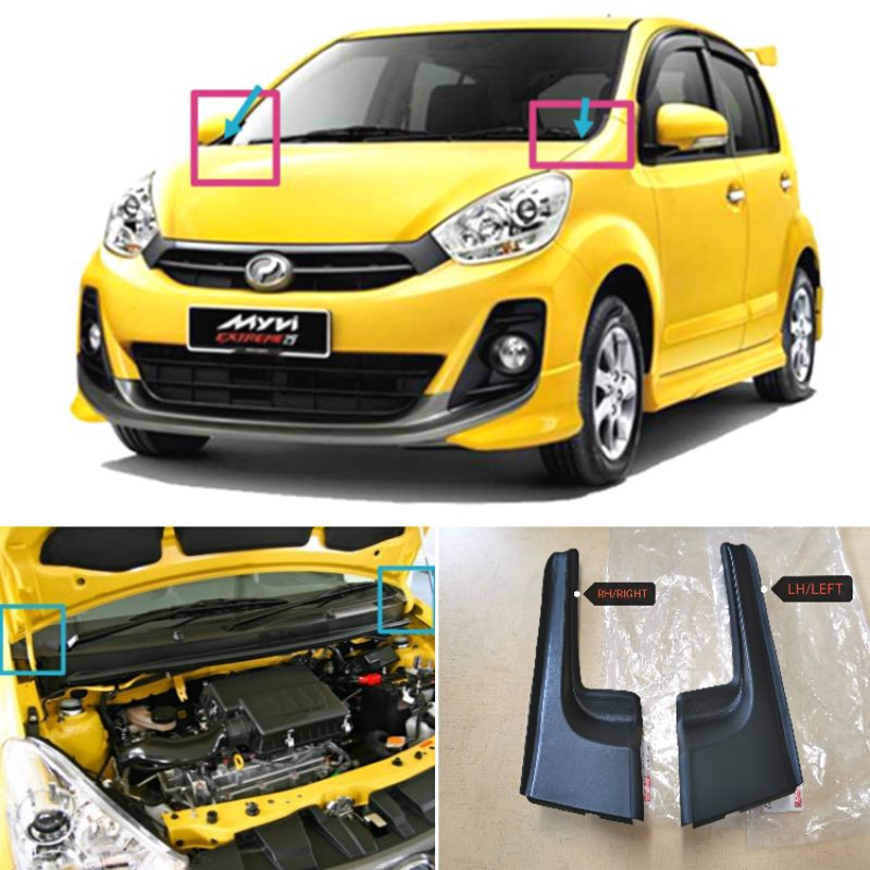 PERODUA MYVI LAGI BEST MYVI ICON ORIGINAL WIPER AIR GRILLE SIDE COVER