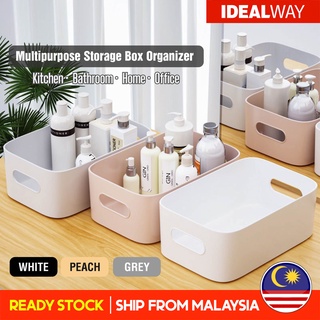 IDEALWAY Multipurpose Storage Box Organizer for Kitchen Bathroom Home Pantry Plastic Container Desk Office Rack