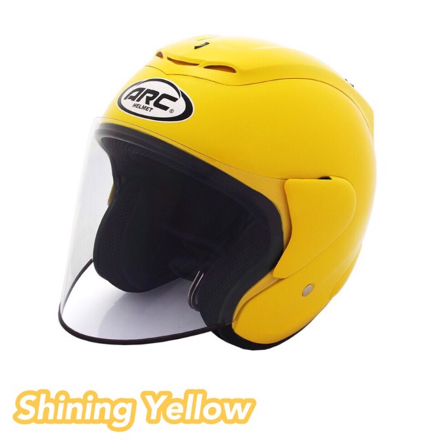 ARC RITZ PLAIN SHINING HELMET(YELLOW)L60cm std | Shopee Malaysia