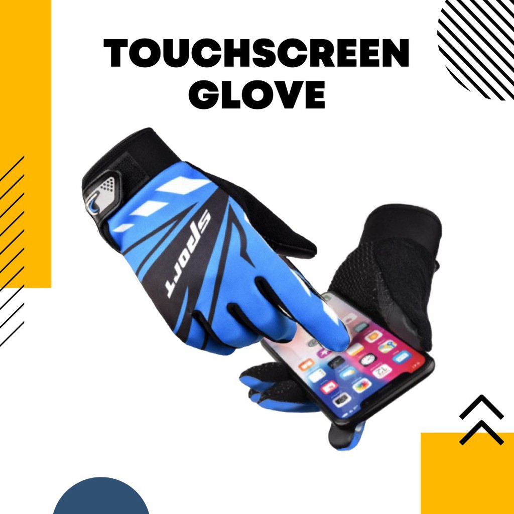 CANEL&CO Touch Screen Sarung Tangan Motor Racing Hand Gloves Biker Cycling Glove Motosikal Motorcycle Hiking 082