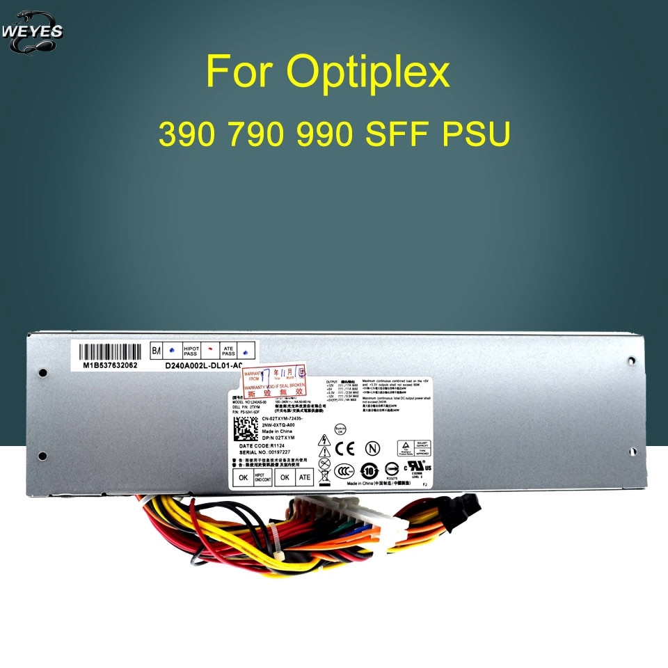 New Original Power Supply For Optiplex 790 990 3010 7010 Sff 240w Power Supply H240as 00 L240as 00 3wn11 2txym Cv7d3 Shopee Malaysia