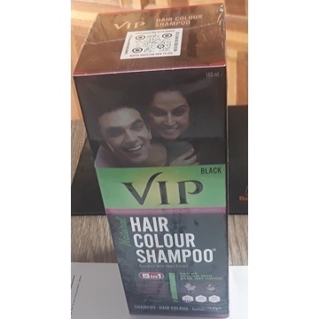 VCare VIP Hair Colour Shampoo 5 In 1 - 180ml (Black) Bottle Readystock |  Shopee Malaysia