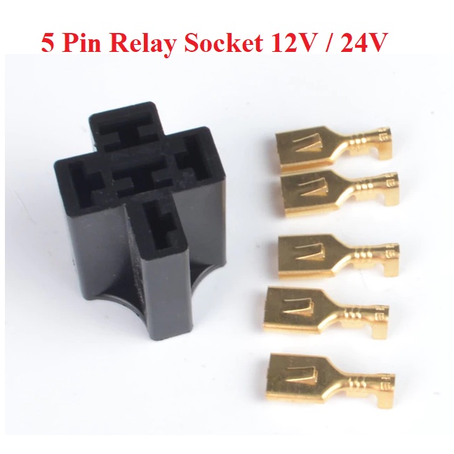 5 Pin Relay Socket 12V / 24V For Universal Automotive Car Relay (No