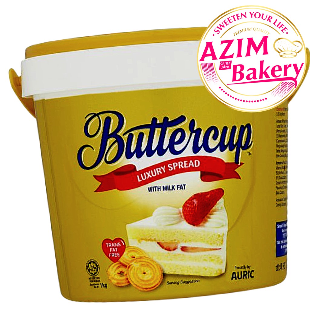 Buttercup Luxury Spread 1kg (Halal) by Azim Bakery (NO COD,ONLY ONLINE PAYMENT )