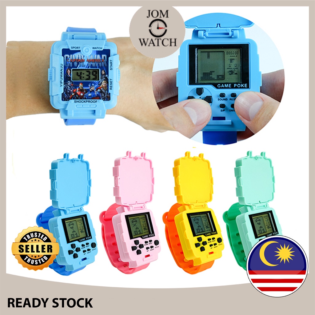 JOM PROMOSI PANAS] Multi function Electronic Tetris gaming watch Children  Kids Watch Avengers Hello Kitty Plants Sponge | Shopee Malaysia