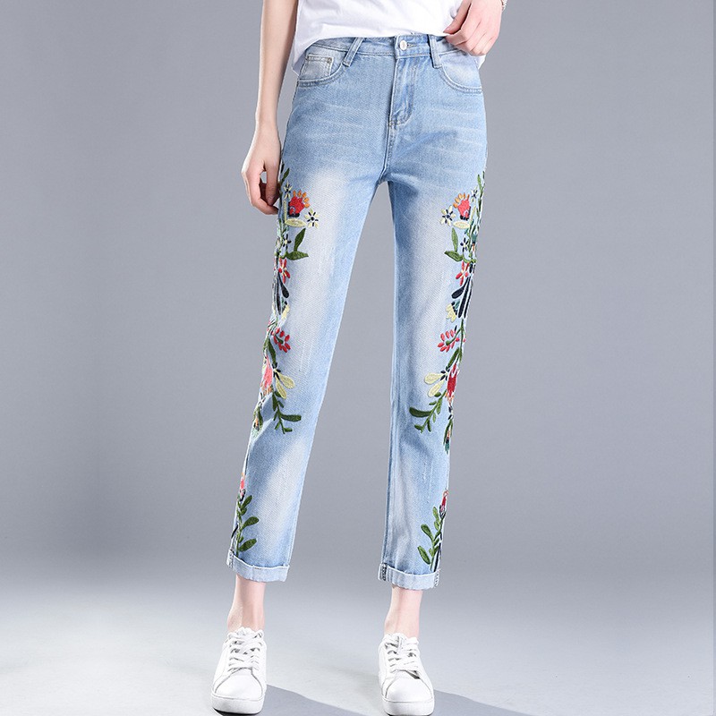 denim ankle pants