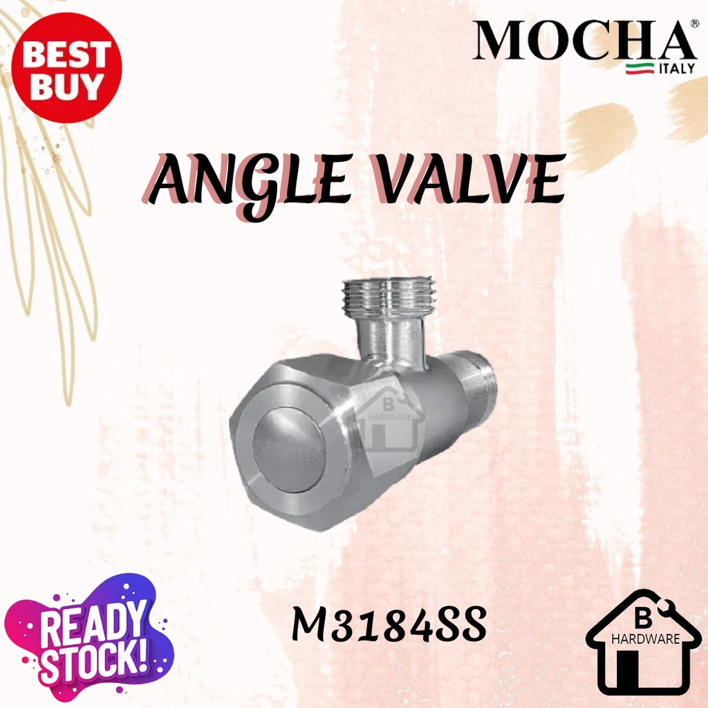 MOCHA Angle Valve Stainless Steel 304 (M3184SS) | Durable and Sustainable In Toilet High Quality Toilet Accessories