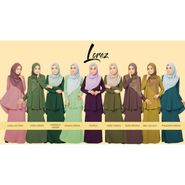 Lorez Kurung  by Sabella Set Baju  Viral  Tanpa Gosok 