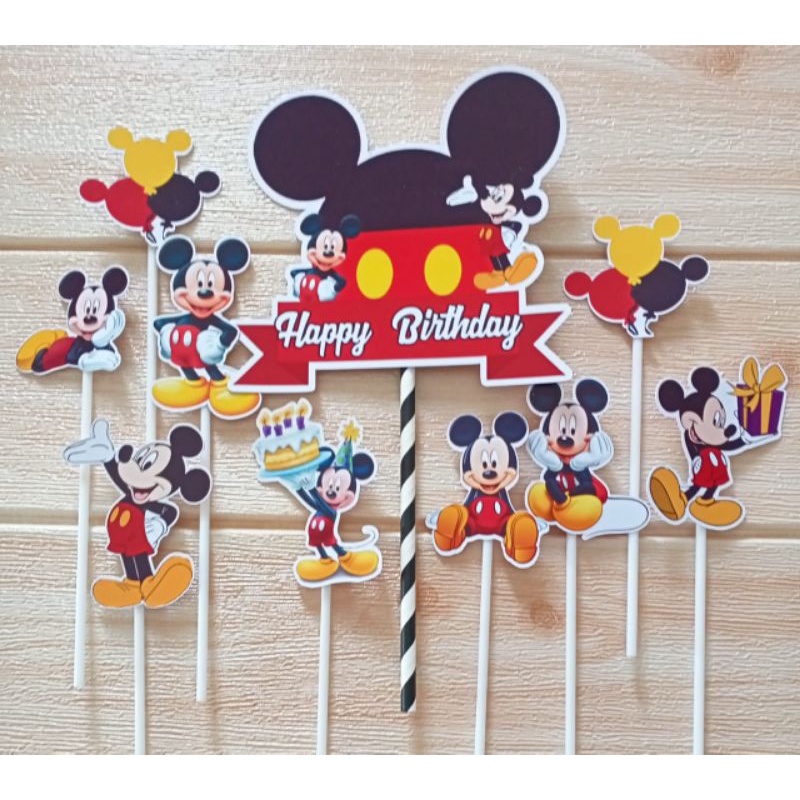 MICKEY MOUSE CAKE TOPPER A | Shopee Malaysia