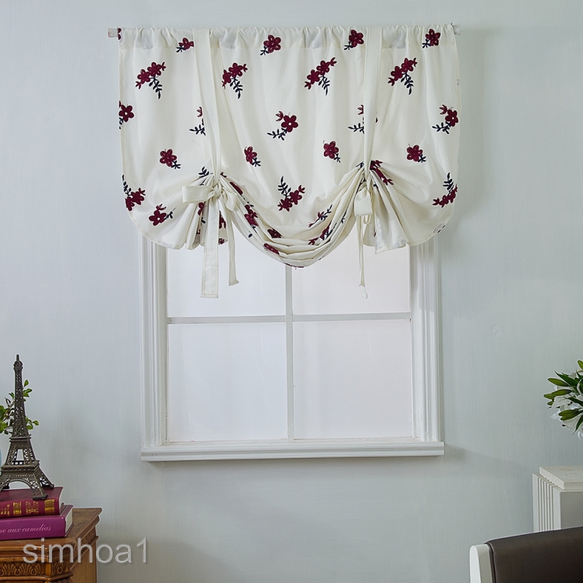 Magideal Roman Curtain Window Blind Balloon Curtain Cafe Kitchen