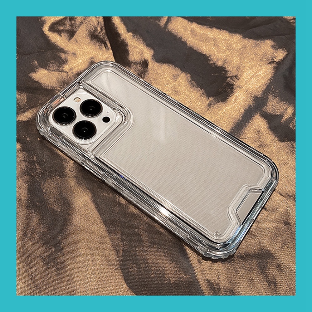 3 IN 1 Air Armor Shockproof Phone Case For iPhone 14 13 12 11 Pro MAX XS MAX XR 7+ 8 Plus Clear Back Cover Ultra Protection Casing