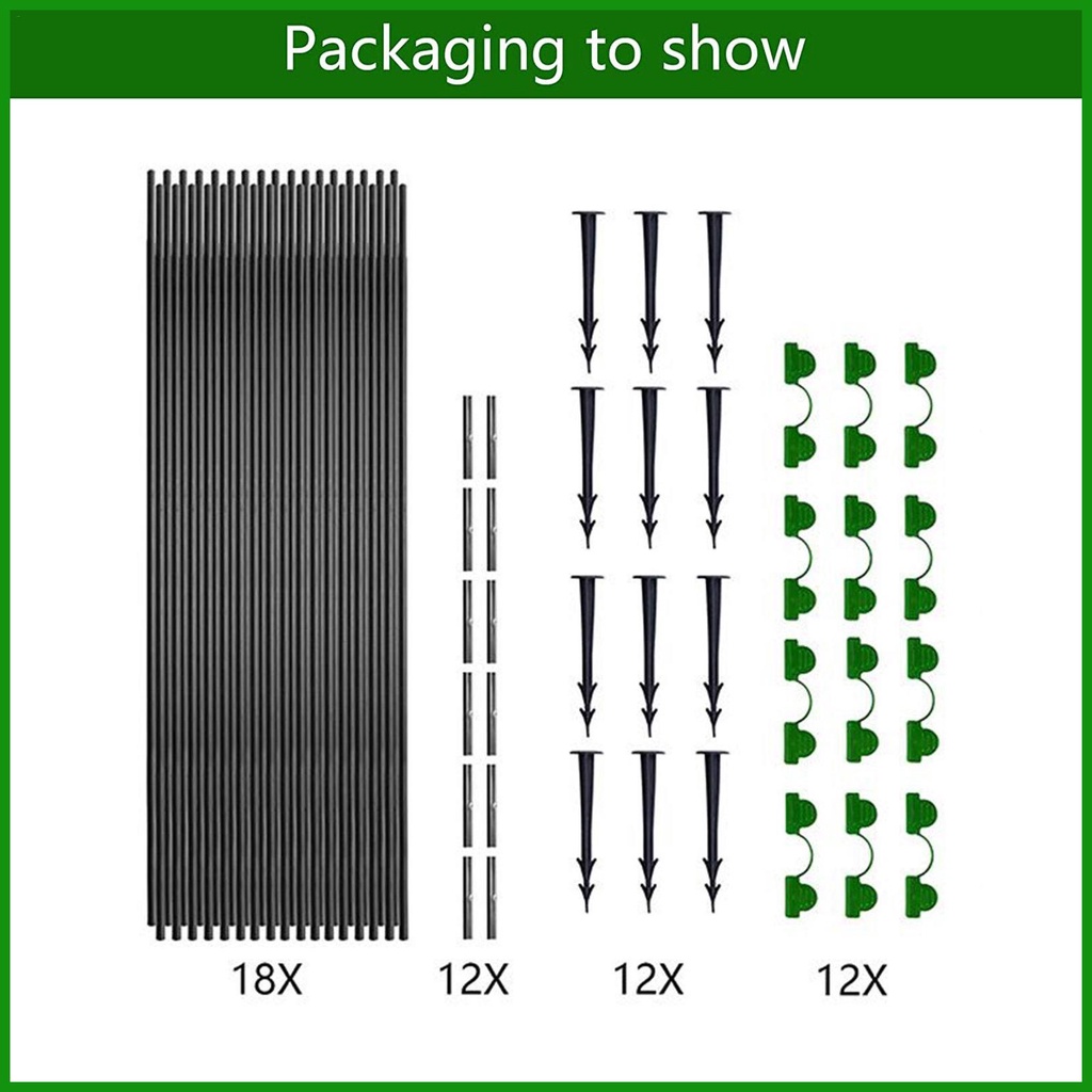 Durable Must Row Cover Hoops Greenhouse Frame Garden Plants Grow Support Tunnels Gardening Houses Fiberglass Growing ... - Image 2