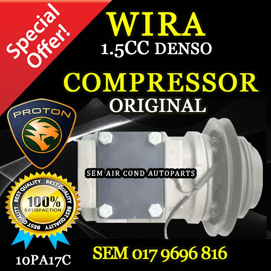 PROTON WIRA 1.5CC DENSO ND 10PA17C ORIGINAL COMPRESSOR/ KOMPRESOR (CAR ...