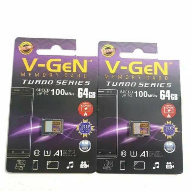 Vgen 64gb Turbo Class 10 Original Micro Sd Card Memory Shopee Malaysia