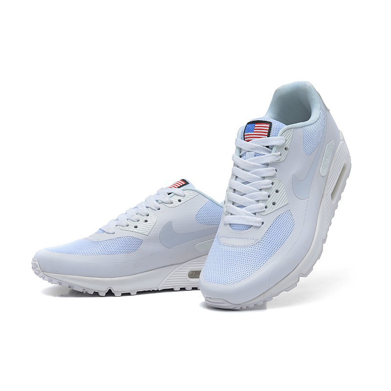 nike air max 90 hyp prm Independence Day all white men sport running shoes 40 46 Men Nike Air Max 90 HYP Running Shoe 260