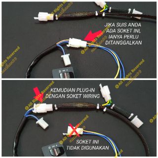 🔥 Y15ZR V1 PNP 3 STEP WIRING SOCKET ON OFF SWITCH WIRING SUIS LAMPU | Shopee Malaysia