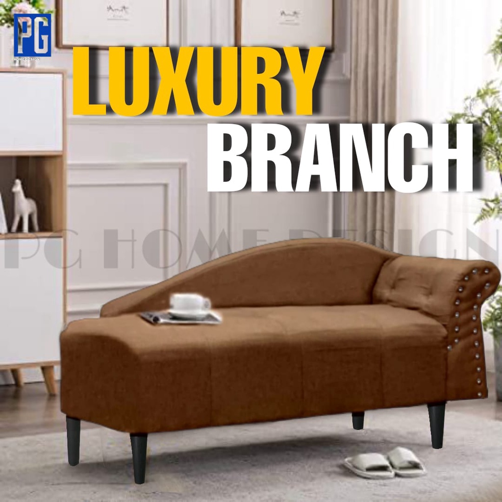 PG HOME:-Luxury Italian Bench Long Stool Fabric Sofa Living Room BedRoom Kerusi Cafe