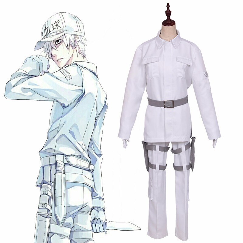 Cells At Work White Blood Cell Hataraku Saibou Cosplay Costume Leukocyte U 1146 Full Set Uniforms Halloween Daily Outfit Shopee Malaysia