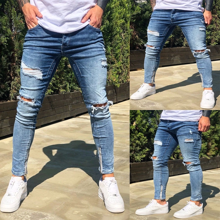 highly distressed jeans mens