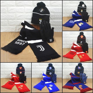 liverpool hat and gloves