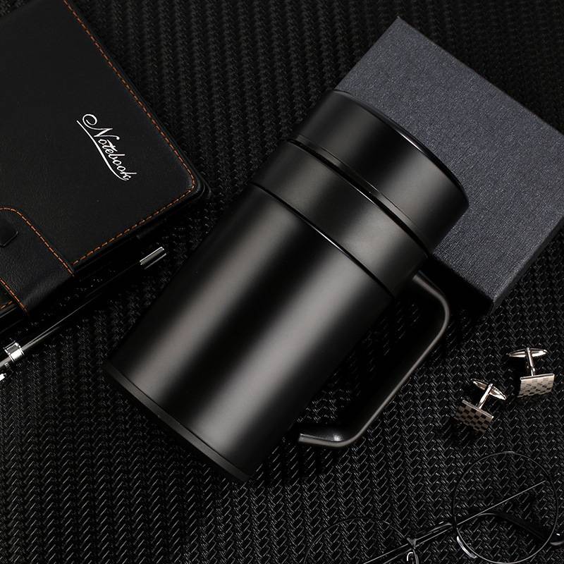 304 Stainless Steel Thermos Mugs, Tea Cup With Handle Lid Tea Filter Insulated