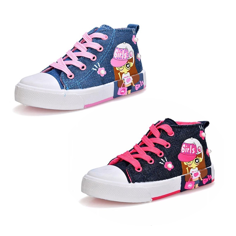 girls canvas high tops