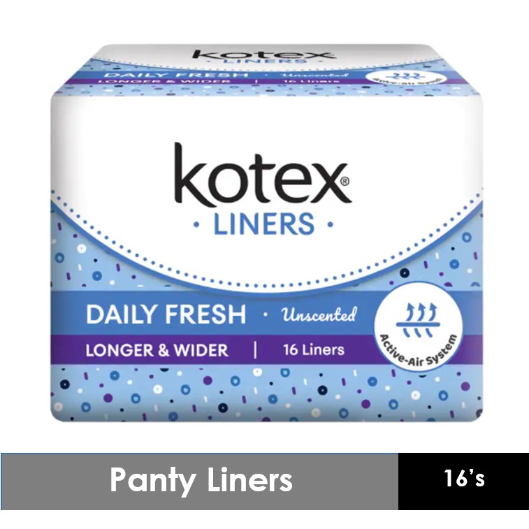 KOTEX Fresh Panty Liners Longer & Wider 14's Shopee Malaysia