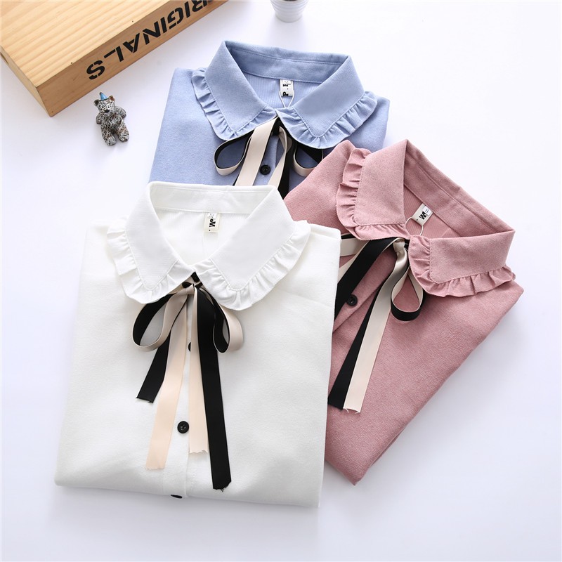 womens white peter pan collar shirt