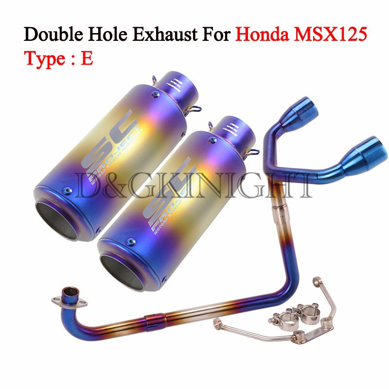 Exhaust pipe Motorcycle Connection Middle Section for Small Monkey Wangjiang Doll MSX125 Vertical Horizontal Engine Front Section 