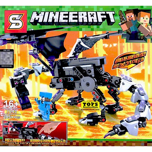 Sy7043 My World Minecraft Black Ender Dragon Minifigures Block Compatible Blocks Shopee Malaysia