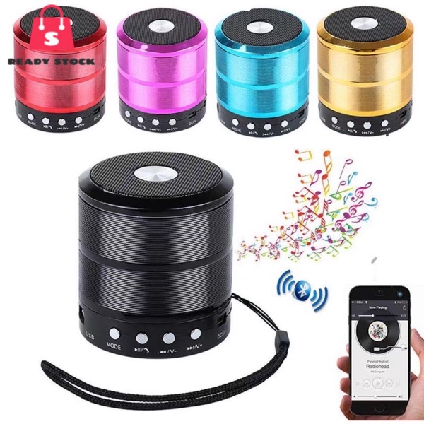 WSTER WS-887 WIRELESS SPEAKER PORTABLE BLUETOOTH Speaker FM RADIO outdoor SPEAKER S10 Bluetooth Speaker With Led Light