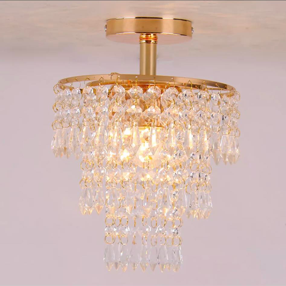 Modern Nordic Crystal Chandelier Ceiling Light LED Ceiling Lights Lampu ...