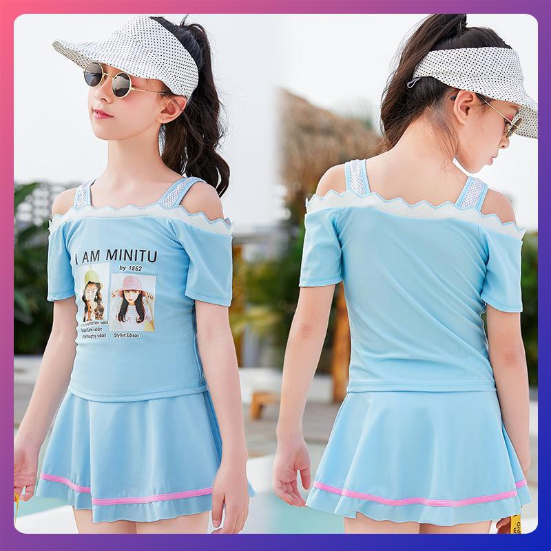 Children Split Swimsuit Korean Ins Wind Cute Princess 10 13 Year Old Girls Shopee Malaysia