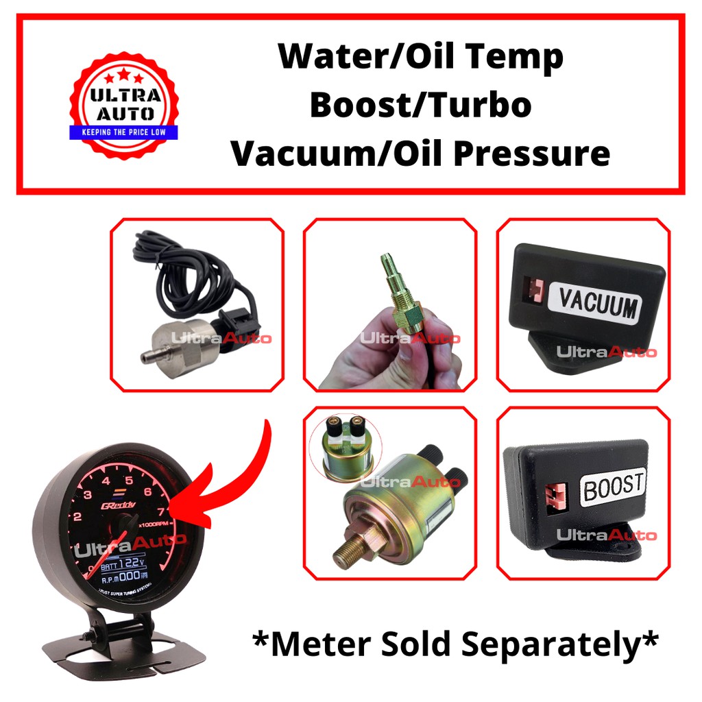 (Accessories Only) Greddy Defi Meter/Gauge Water Oil Temperature Boost Turbo Vacuum Oil Pressure