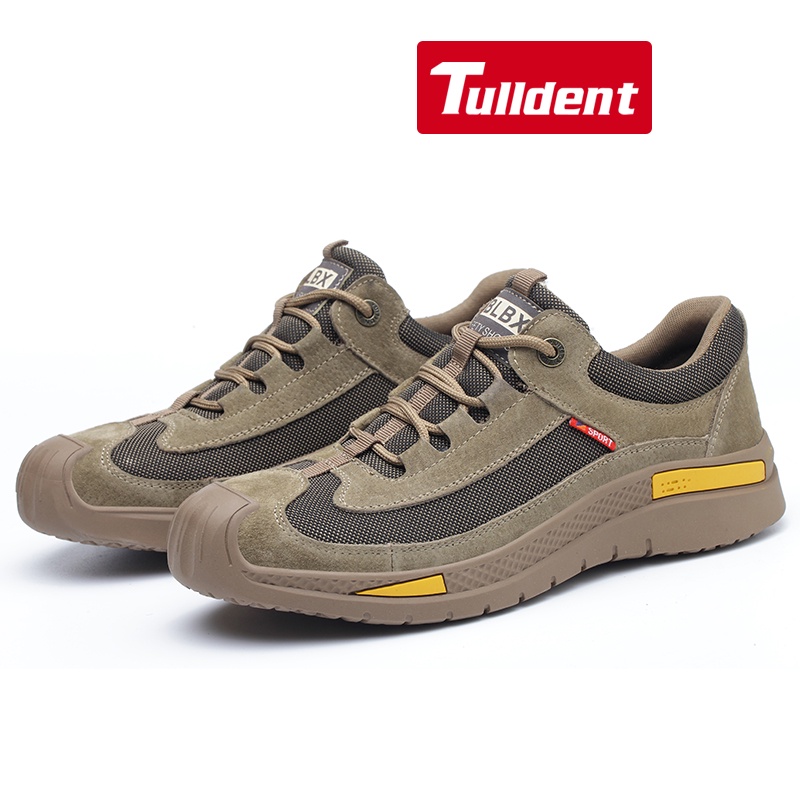 Tulldent Men Safety Shoes Steel Toe Antipuncture Lightweight