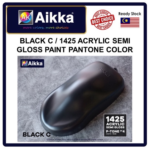 AIKKA Paint PANTONE Colour BLACK C / 1425 ACRYLIC SEMI GLOSS PAINT