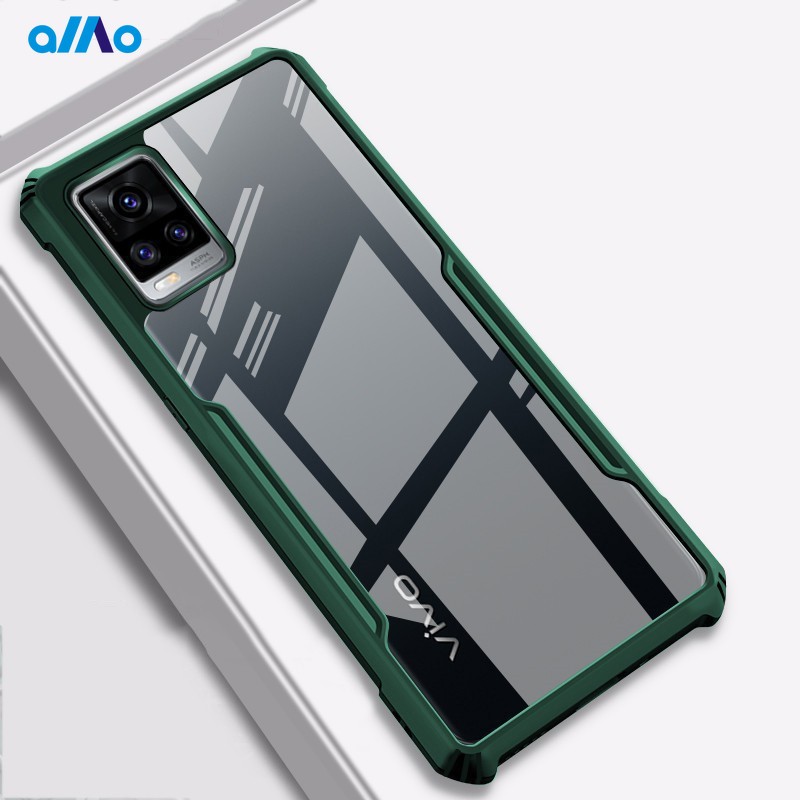 Vivo V21 V21e V21 Pro Clear Acrylic Phone Casing Hybrid Silicon Bumper