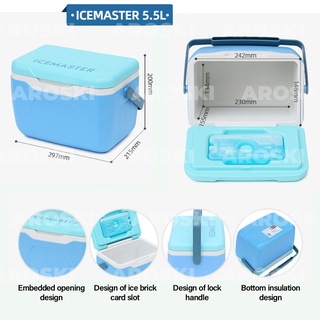 AROSKI 5.5L/14L/20L/26L Cooler Box Penyejuk FREE Freezer Ice Pek Ais ...