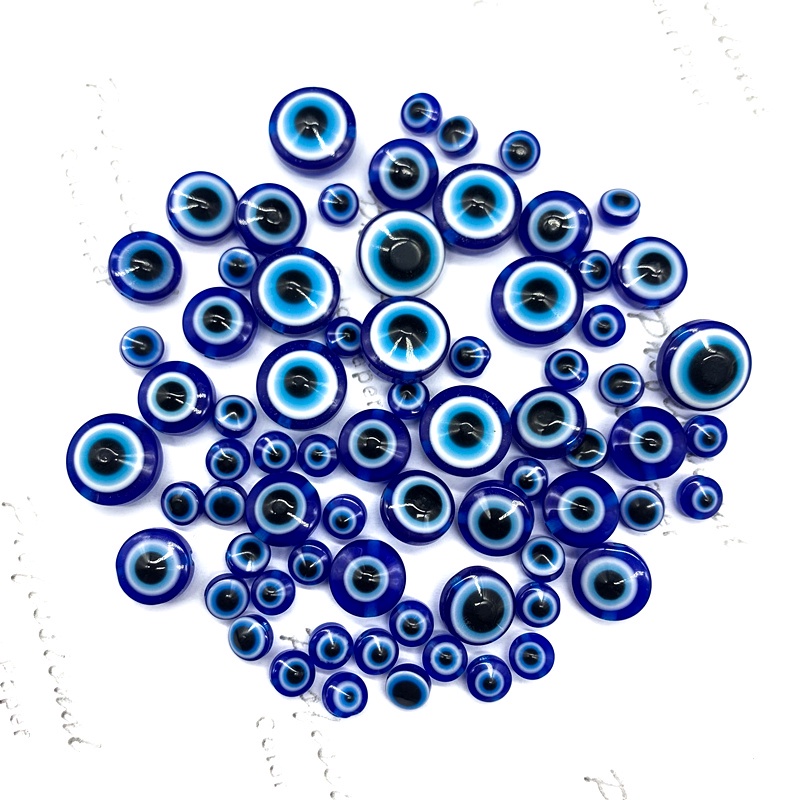 6mm/8mm/10mm/12mm Royal Blue Resin Eyes Devil's Eye Beaded Fish Eyes for Making DIY Jewelry Accessories