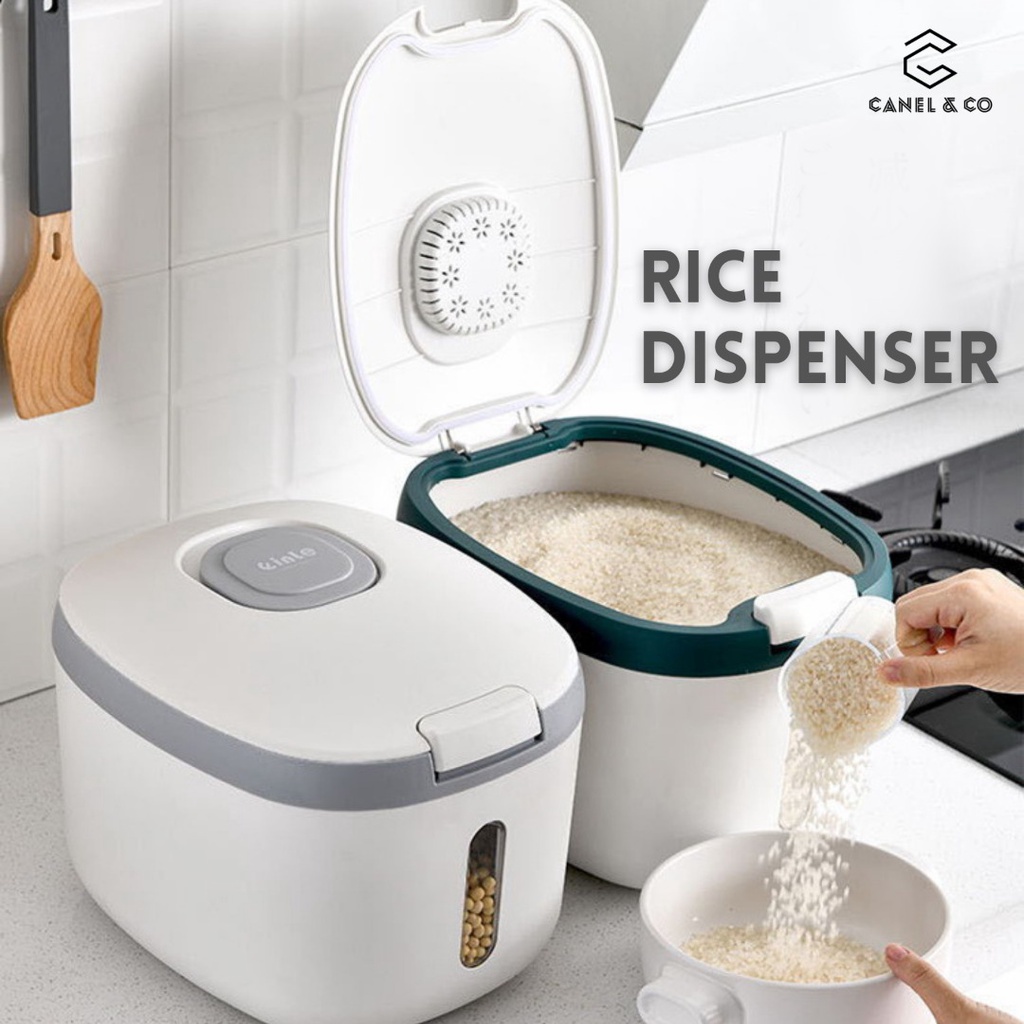 [BIG] Kitchen Rice Container 15KG Storage Box Grains Bucket Insect Proof Bekas Beras Tempat Simpan Nasi Tong Dapur 米桶