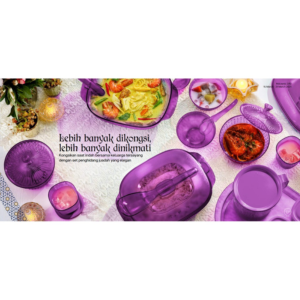 TUPPERWARE Purple Royal Crystalline Set